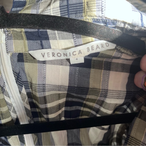 Veronica Beard Plaid Shirt Dress Belted Midi Button Front Long - Picture 4 of 14